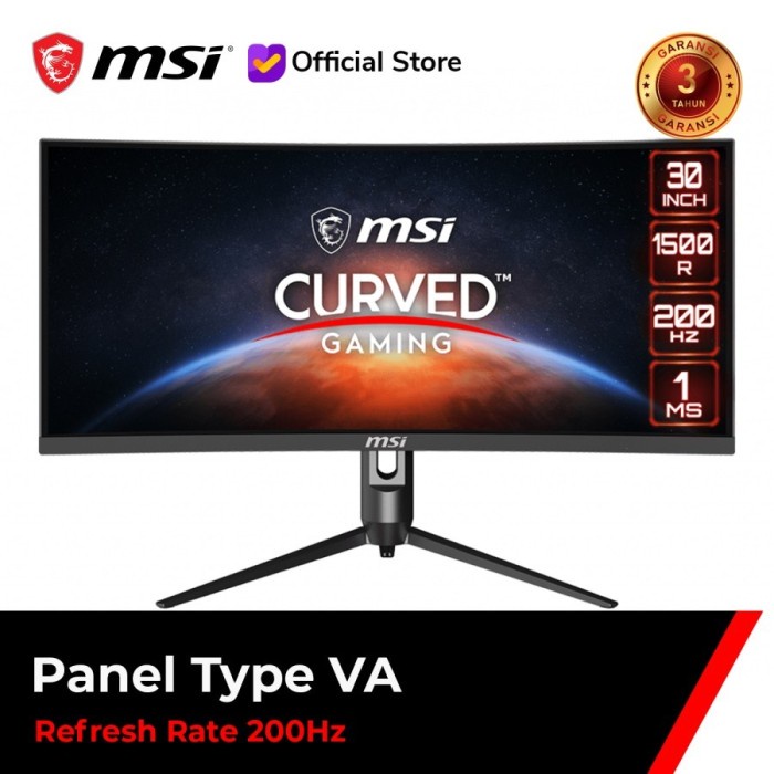 Monitor MSI Optix MAG301CR2 29,5" UltraWide Curved 200Mhz Type-C DP