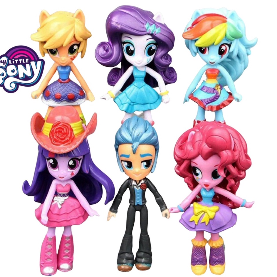 mV ACTION FIGURE MY LITTLE PONY EQUESTRIA GIRLS COWBOY SET 6 PCS TOPPER CAKE MAINAN ANAK PAJANGAN HI