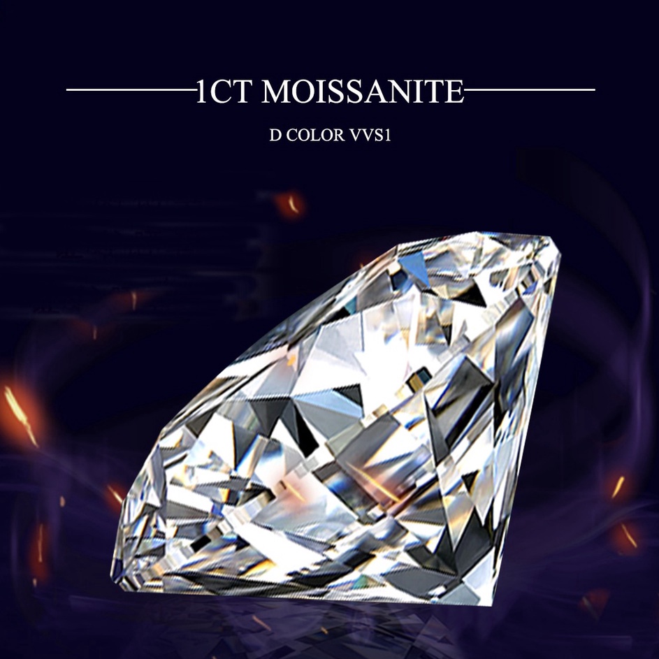 High QualitySs9S3 Batu Berlian Asli Moissanite Sparkling Sertifikat