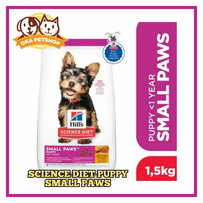 PROMO SCIENCE DIET PUPPY SMALL PAWS 1,5KG - SCIENCE DIET PUPPY TERMURAH