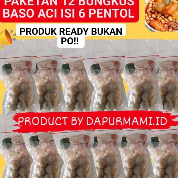 

Kirim Langsung BASO ACI 12 PCS (12 BUNGKUS) BASO ACI MINI ISI 6 SUDAH DIVACUM