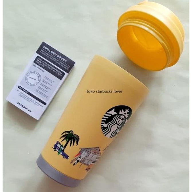 STARBUCKS TUMBLER STAINLESS KOREA ELMA SUMMER 2022 YELLOW JABALSTORE23