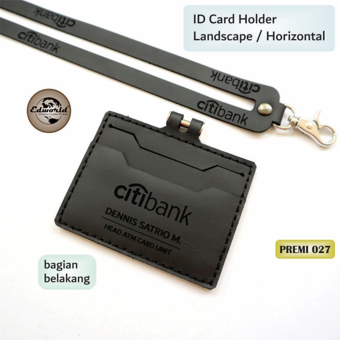 

DISKON ID CARD HOLDER Landscape Dari Kulit Asli Premium