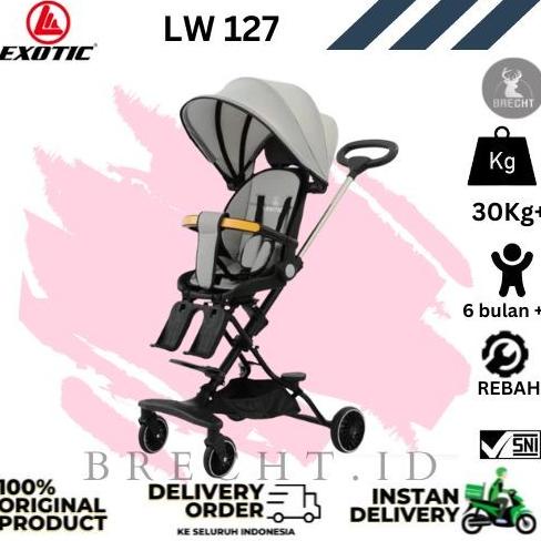 Kereta Dorong Bayi Exotic Lw 127 Magic Stroller Mudah Dilipat & Rebah Lapakeno