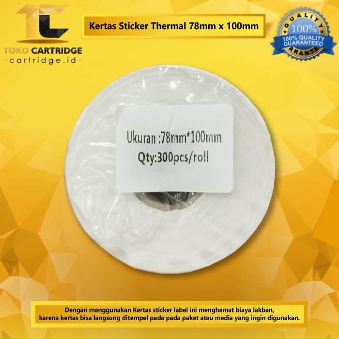 

Bestseller Kertas Resi Label Thermal Barcode 100X100 100X150 78X100 Roll 500Pcs