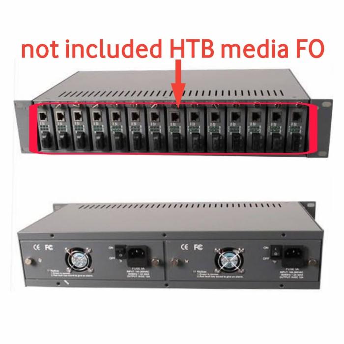Rack Box Htb 14 Slot Port 2U Media Fiber Optic + Powersupply