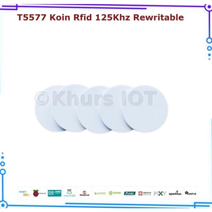 T5577 Koin Bulat Rfid 125Khz Rewritable T5577 Coin Copy Clone
