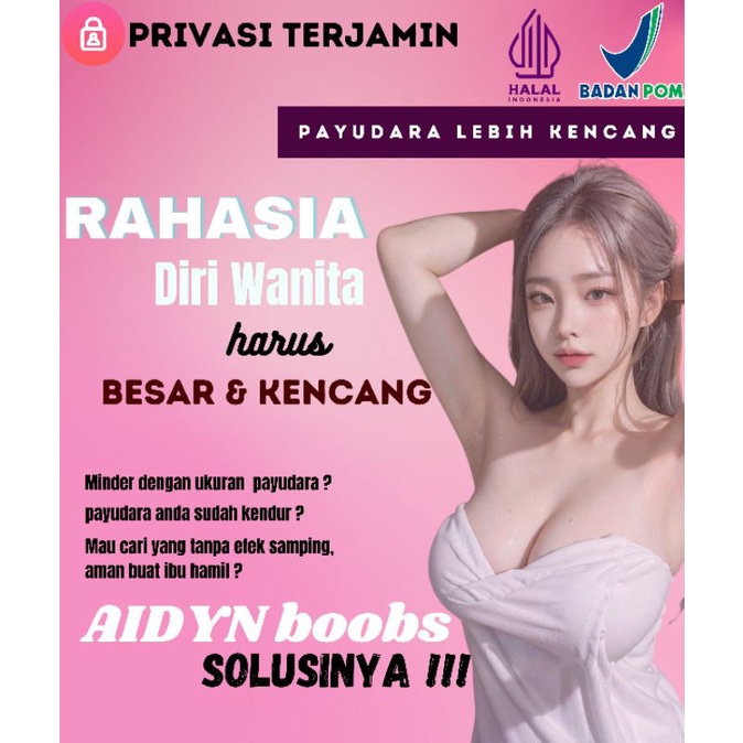 AIDYN BOOBS Vitamin Suplemen Pembesar dan Pengencang Payudara Wanita Tercepat Original 100% terbukti