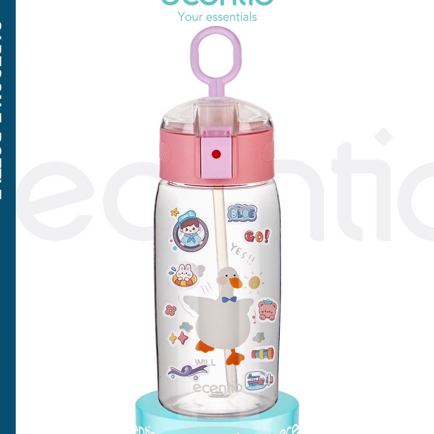 (M.L➛12㊚] ecentio botol anak anak/Botol Minum anti bocor Drinking Bottle 500ml Stiker gratis tervira