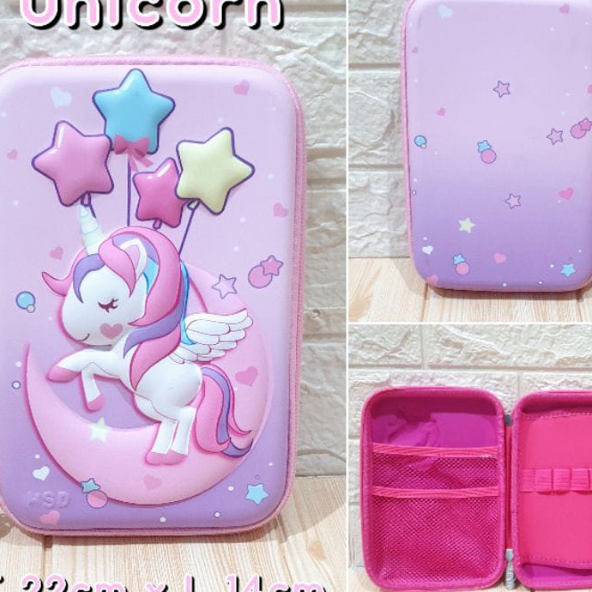 

[♥☼JH O] AS Kotak tempat pensil hardcase Anak-anak Timbul 2D/3D bahan Import - aamanah.!
