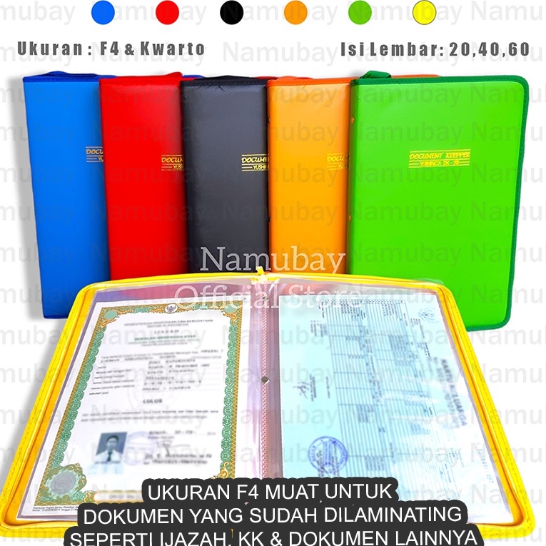 

(Q◆X☞ M] DOKUMEN KEEPER ISI 20,40,60 LEMBAR/DOKUMEN KEEPER RESLETING/MAP ANTI AIR/MAP DOKUMEN/CLEAR HOLDER/MAP SERTIFIKAT / document keeper resleting / document keeper bag / document keeper f4 / tempat dokumen / tempat berkas - treending.