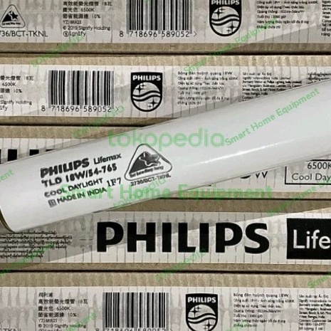 - el Lampu Neon Philips TL-D 18W/54 765 Lifemax 600MM 18W 18 Watt 18 W Ready Stock｀