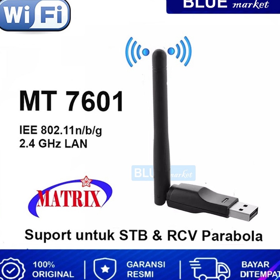 ★★★ Pr Matrix merah Bisa USB WiFi Dongle MT 7601 Bisa Untuk Set Top Box & RCV Parabola 150mbps Best 