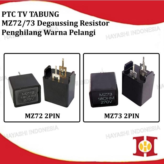 PTC 2 3 Pin Kaki 2P 3P Mesin Las TV Tabung MZ73 270V Degaussing Gosing