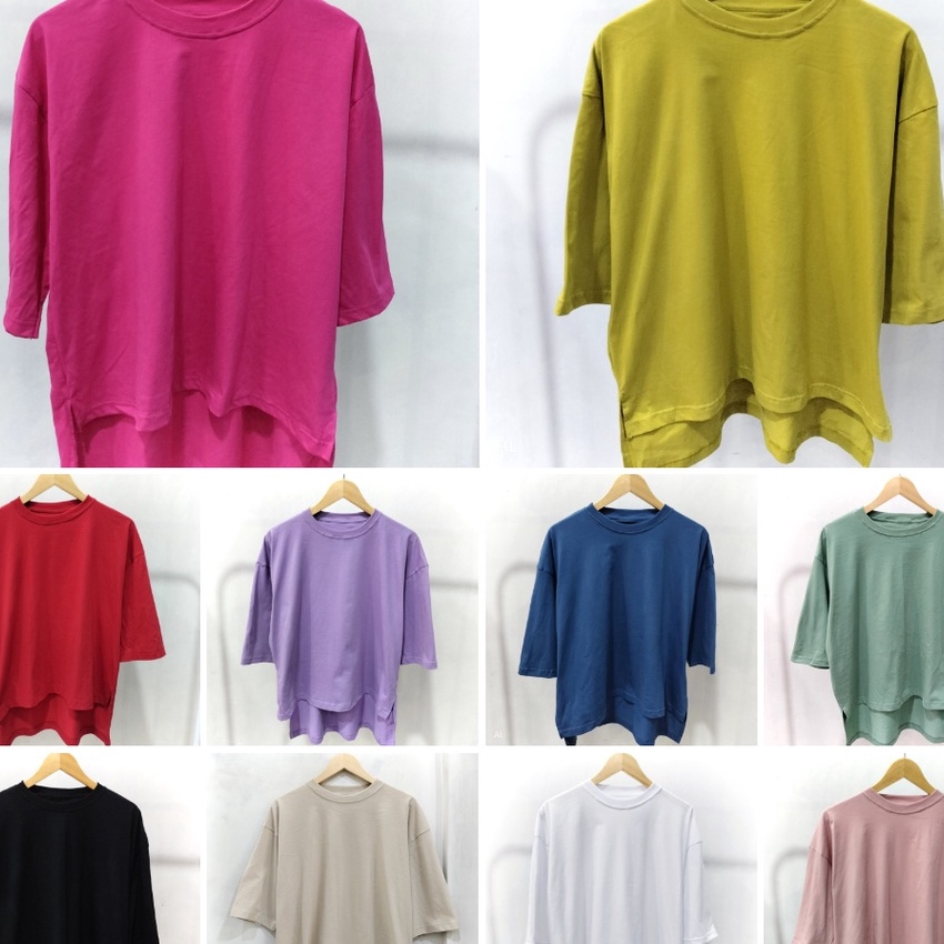 (LI-❤R♪] KAOS OVERSIZED COTTON COMBED 24S (MODEL PENGUIN) HIJAB WANITA JUMBO POLOS VIRAL PINGUIN SIK