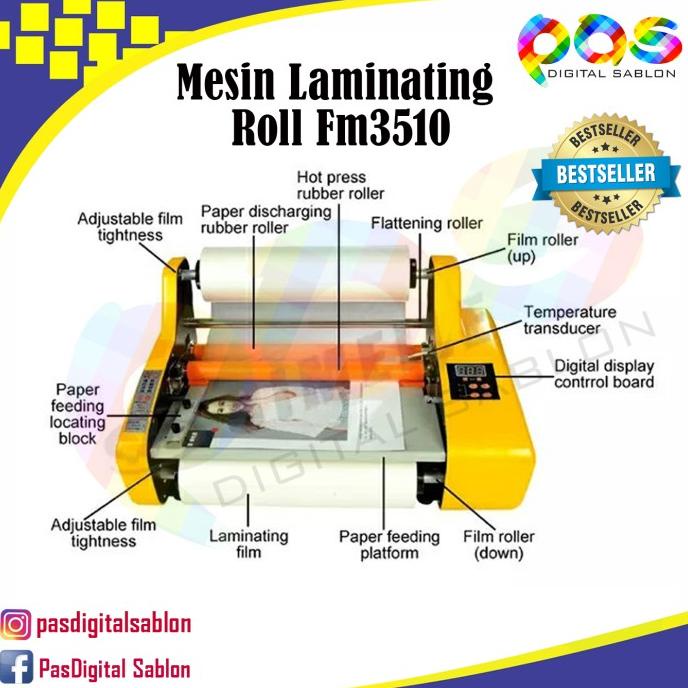 

Mesin Laminator Roll / Mesin Laminating Roll A3 Fm 3510