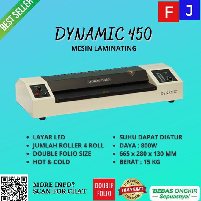 

Dynamic 450 Mesin Laminating Double Folio - Garansi Resmi