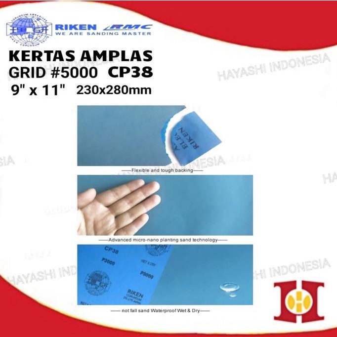 Amplas Halus Kertas Kering Basah Tahan Air Grit 5000