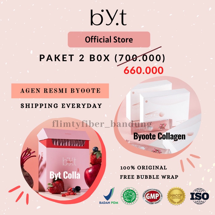 PAKET 2 BOX BYOOTE COLLAGEN BYT COLLA ORIGINAL HALAL BPOM BYOTE BYOTEE