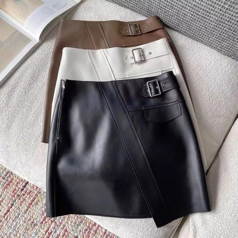 rok kulit wanita / Rok mini skirt leather / rok wanita