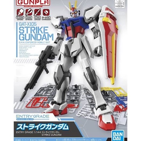 ￣ ad Entry Grade 1/144 Strike Gundam Original Gundam Seed Bandai Promo¯