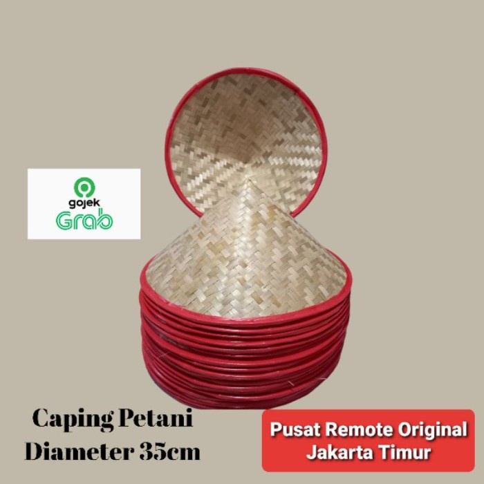 Terlaris Caping Bambu Vietnam Topi Petani Lukis Anak 35Cm