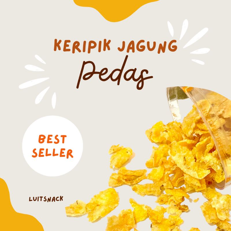 

Corn Chips 100gr | Keripik Jagung Pedas Renyah