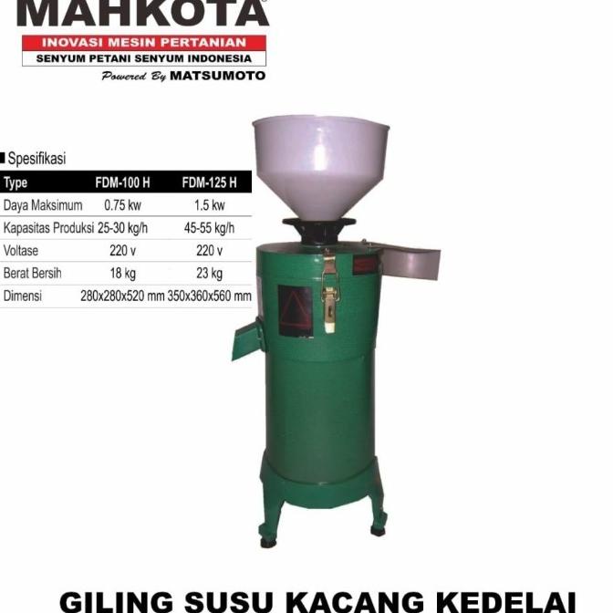 

;&;&;&;&] Soya MILK Machine Gilingan Susu Kedelai MAHKOTA FDM 100 Mahkota