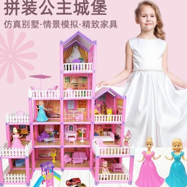 Murah/ Mainan Anak Rumah Barbie Dream Castle Lengkap Dengan Boneka