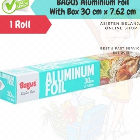 ` GROSIR BAGUS Aluminum Foil 30 cm x 7.62 meter Alumunium Aluminium Foil Kotak Box / Refill 30cm x 7