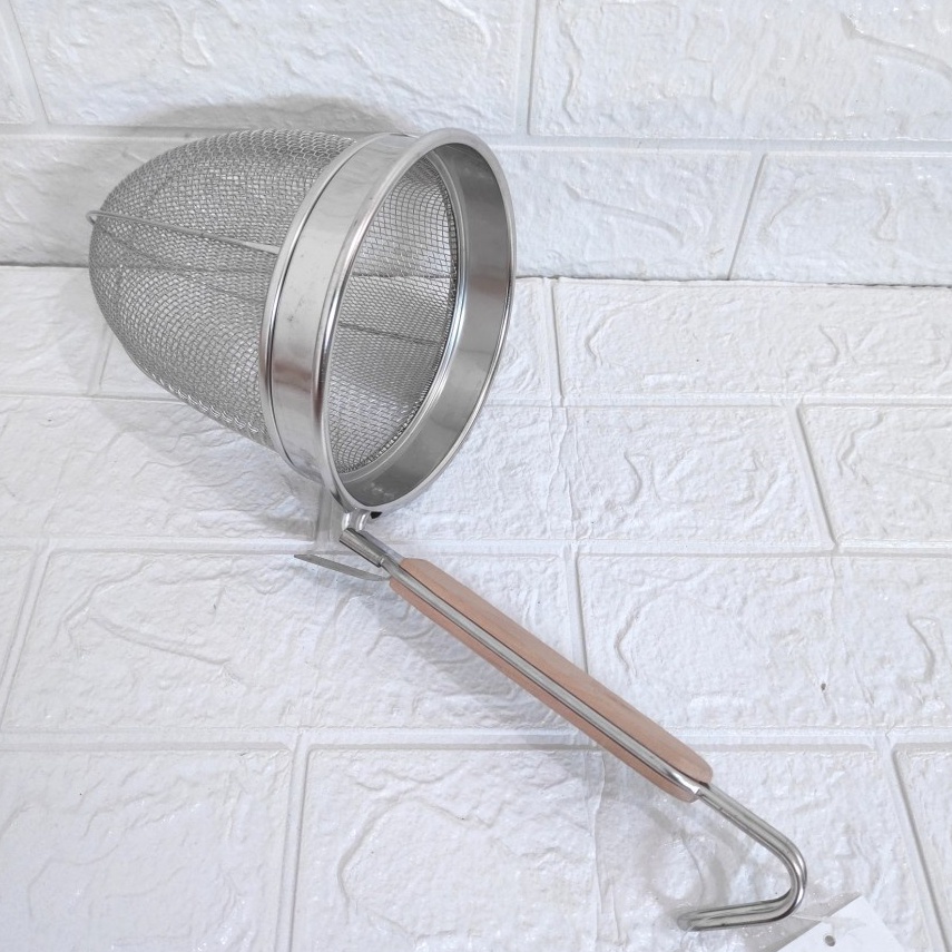 _ Bd Saringan Mie Kocok StainlessTEBAL PREMIUM Alat Rebus Pangsit Bakmi ✣