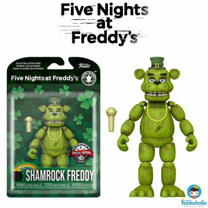 HOT SALE FUNKO ARTICULATED FIGURES FIVE NIGHTS AT FREDDY'S FNAF SHAMROCK FREDDY TERBARU