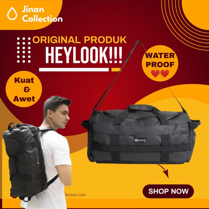 Tas Baju pria travel bag cowok waterproof tas gym olahraga keren razor