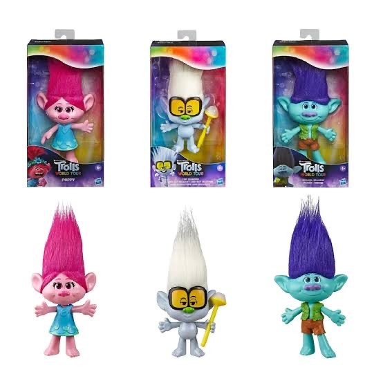 TROLLS WORLD TOUR POPPY BRANCH TINY DIAMONDS ORIGINAL HASBRO TROLLS