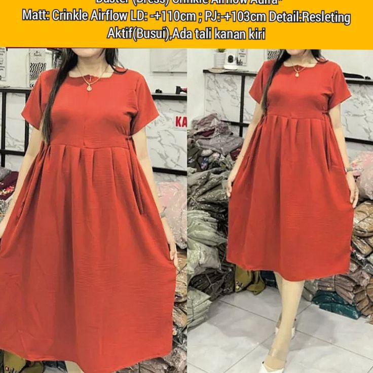 Big Sale✼ Daster Crinkle Airflow Adira/ Daster Crinkle Airflow / Dress Crinkle / Daster Crinkle Airf