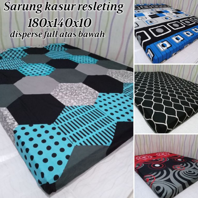 Qu Sarung Kasur Resleting Untuk Kasur Limbah inoac/D26 Full Kain Uk 180x140x10/180×90×10 ★ ➷