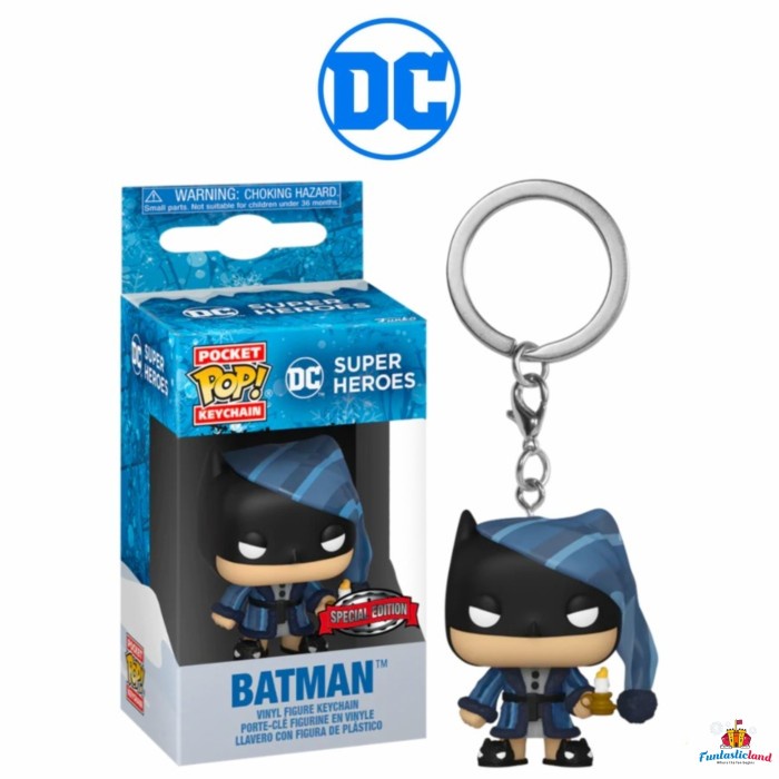 HOT SALE FUNKO POP KEYCHAIN HEROES DC HOLIDAY - BATMAN AS EBENEZER SCROOGE TERLARIS