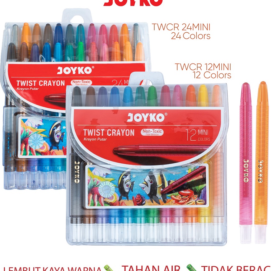 

[K❣.➛JZ) Krayon Putar Mini Twist Crayon Joyko TWCR viiral..