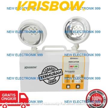 Krisbow Lampu Darurat Twin Spot Led 10033394 Emergency Lamp Twin-Spot