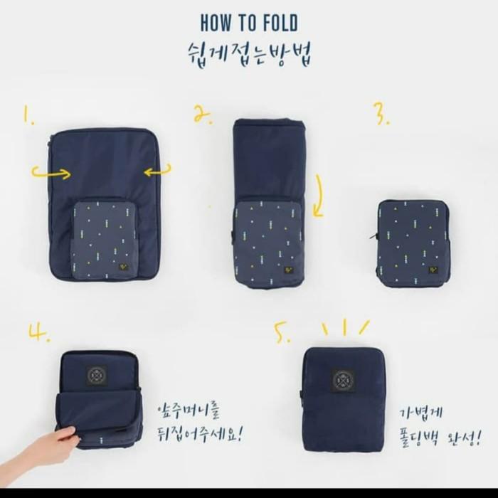 

Korean Folding Trunk Bag / Luggage Bag Slingbag+Backpack Folding Bag