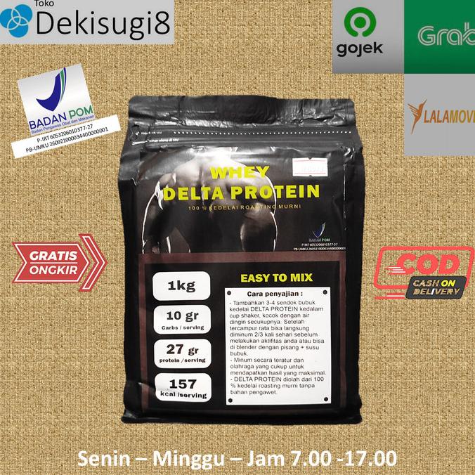 WHEY PROTEIN DELTA PROTEIN BUBUK KEDELAI PROTEIN 1000 gram 1kg