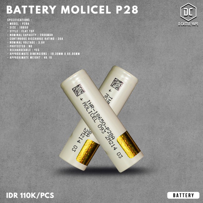 Zootech Molicel 18650 Battery By Vapezoo Berkualitas