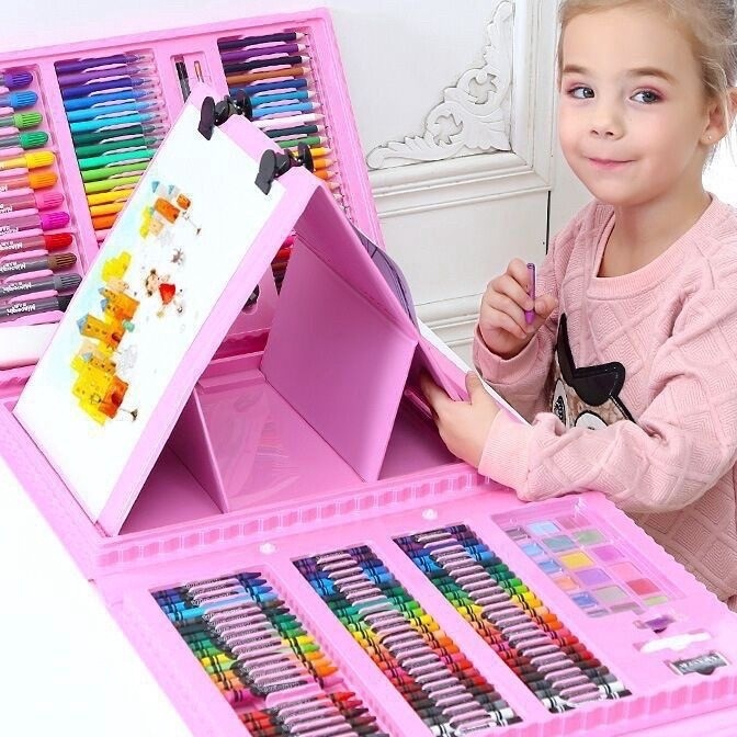 

[8Kご-I✔) CRAYON SET ISI 208PCS VIRAL Case Portable all in one Crayon isi 150pcs Viral/ amanahh..