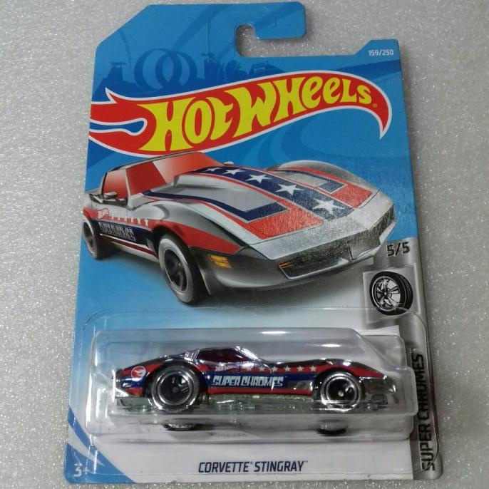 Hot Wheels Corvette Stingray. Card Super Chrome. Treasure Hunt Reg.