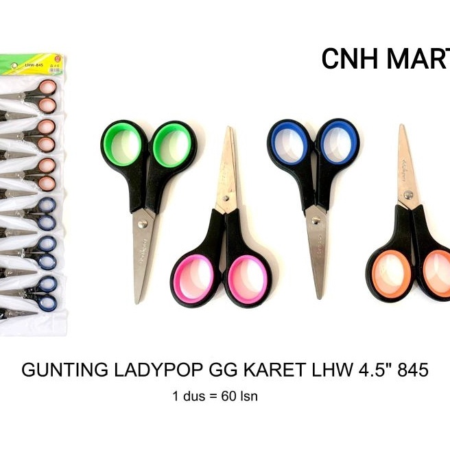 

(».P8O✮] 12 PCS Gunting Kecil Murah Lady Pop Karet 4.5"Inch/ Harga 12 PCS (1 Lusin)/ Milton/ paling.lariis.!!