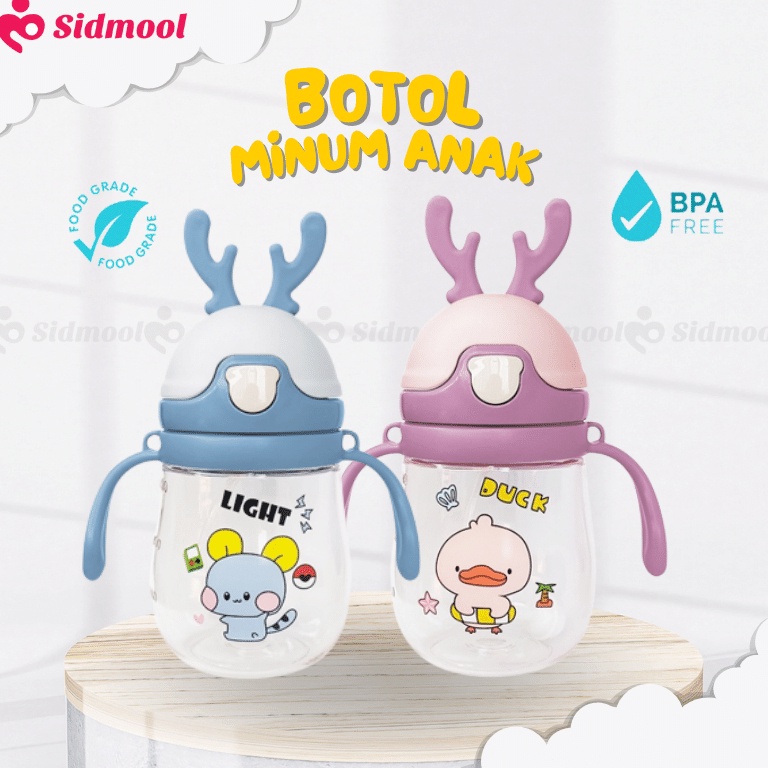 Direkomendasikann4N8z SIDMOOL Botol Minum Bayi Gelas Anak Balita Training Cup Baby 370ml