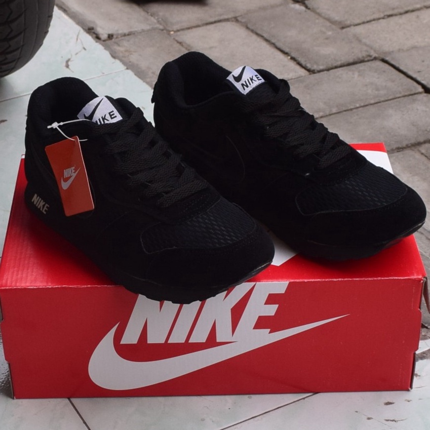 MURAH BANGET Sepatu Sekolah Sneakers Nike Anak Perempuan Laki SD SMA Warna Hitam Polos Wanita
