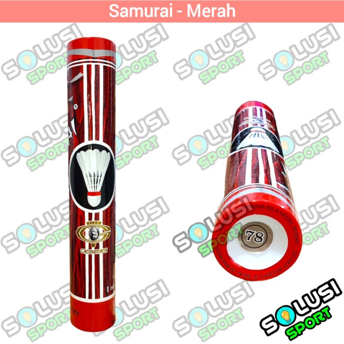 Shuttlecock Badminton Samurai Merah Kock Kok Bulutangkis Original