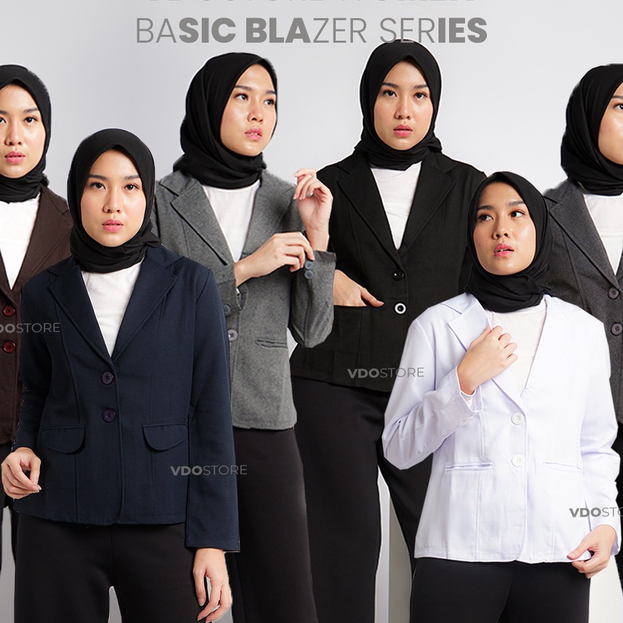 12.12 MALL BLAZER WANITA PREMIUM - M L XL 2L 3L 4L 5L 6L - ATASAN KERJA JAS KANTOR JUMBO BIG SIZE PA