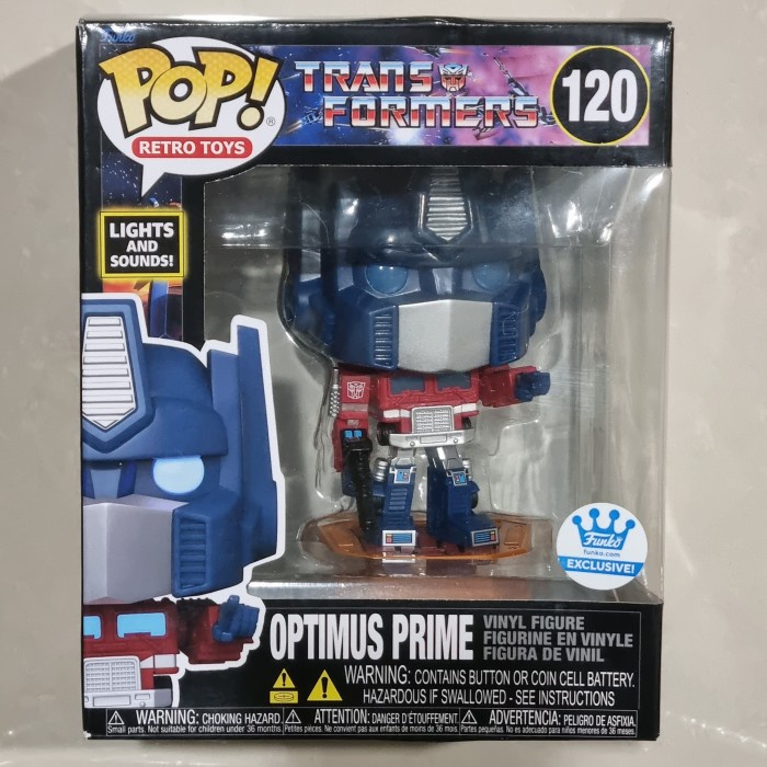 PROMO FUNKO POP DELUXE TRANSFORMERS - OPTIMUS PRIME LIGHTS & SOUNDS TERLARIS